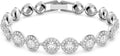 Swarovski Crystal Authentic Angelic All Around Set of Necklace, Bracelet and Earrings, White, Rhodium Finish- Women's Hypoallergenic Sparkling Jewelries - Nickel Free Crystal Jewelry Collection